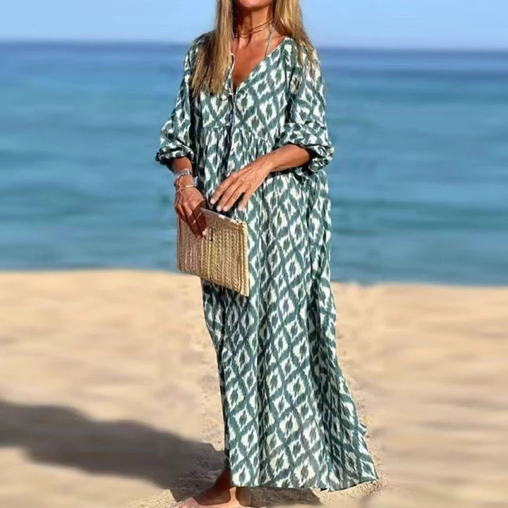 Casual High Waist Bohemian Maxi Dress