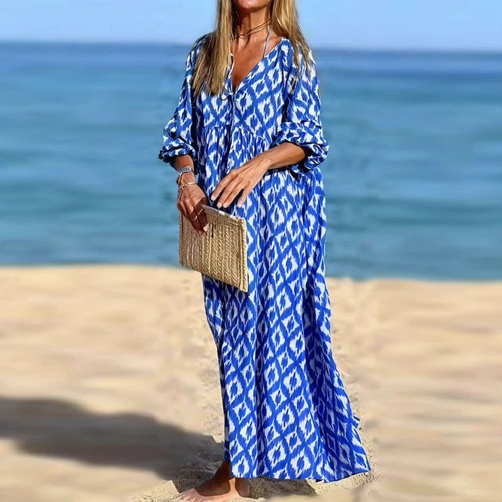 Casual High Waist Bohemian Maxi Dress